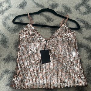 Signe Cami Top in Silver & Rose Gold NBD New with Tags!!